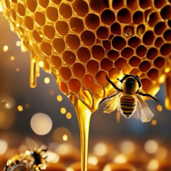 Wild flower honey with Honey Comb 1000g - Image 9