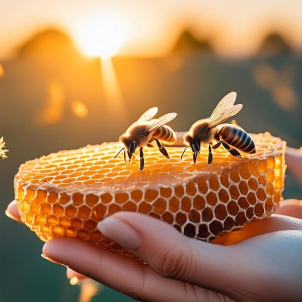 Wild flower honey with Honey Comb 1000g - Image 6